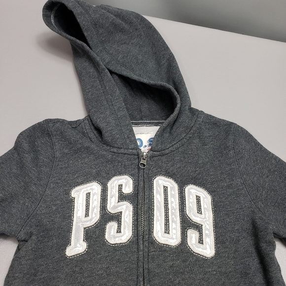3/$15 Girls PS from Aeropostale gray full zip hoodie youth size small 8 - Picture 2 of 6